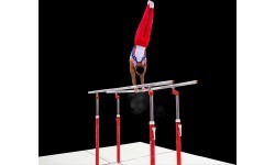 « LIVERPOOL » COMPETITION PARALLEL BARS WITH REINFORCED FRAME & NATURAL FIBRE HAND-RAILS - FIG Approved