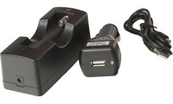 Car Charger for Li-ion 18650 Batteries with Usb Cable Yate 