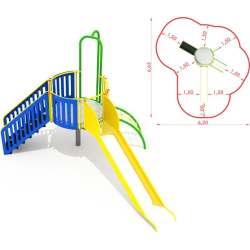 Metalinė žaidimų aikštelė modelis CM-0104