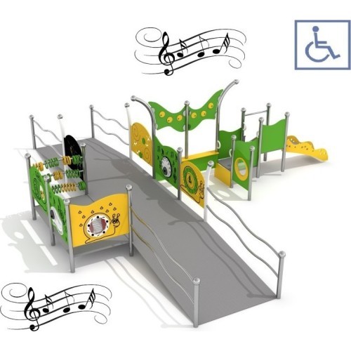 Daugiafunkcis įrenginys neįgaliųjų vežimėliams su muzikinėmis plokštėmis Inter-Play 3