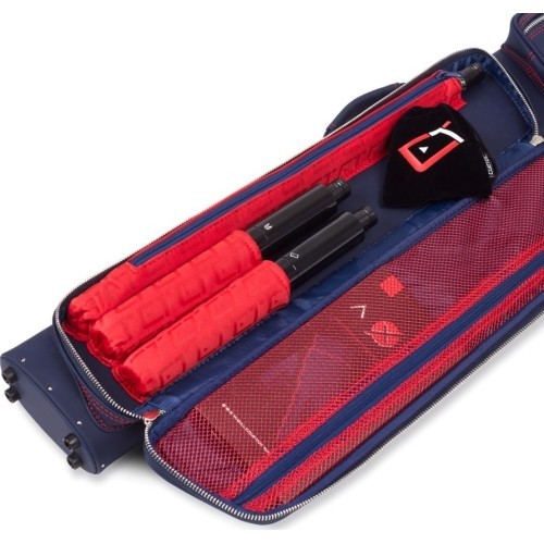 Biliardo lazdų dėklas Cuetec Pro Line, tamsiai mėlynas, 2x4, 85 cm