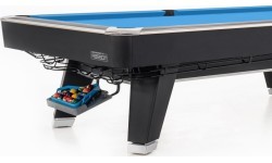 Biliardo stalas Pool Mr-Sung ACURRA by Rasson, 9 ft, matinis juodas (Strong Black), Simonis 760 gelbgrün