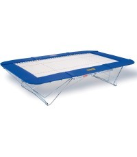 Батут Grand Master, сетка 45 x 45 мм, поднимаемые стойки на роликах «Safe & Comfort»