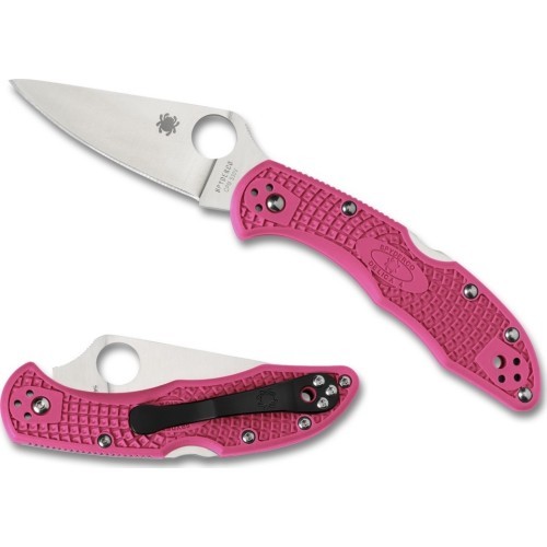 Sulankstomas peilis Spyderco C11FPPNS30V Delica Pink Heels