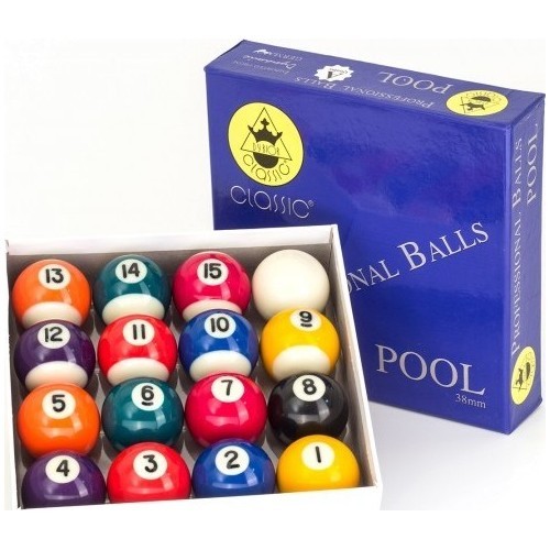 Pool Ball Set Dynamic Billiard Classic A-quality, 38mm