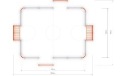 Футбольные ворота Inter-Play 4 (9x7 м)