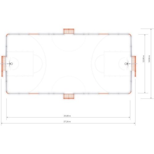 Aikštelė Arena Inter-Play 4 (25x12 m)
