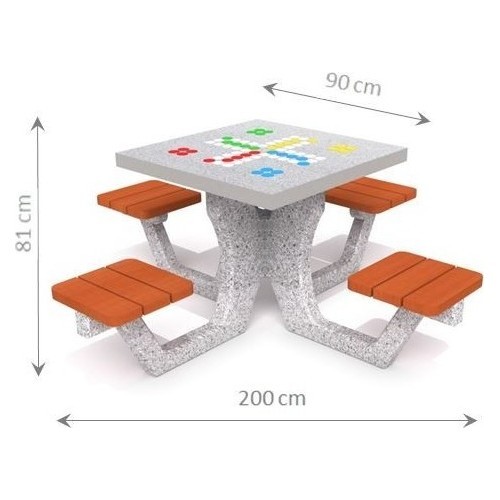 Concrete Table for Ludo Game Inter-Play 01