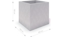 White Concrete Planter Inter-Play 05