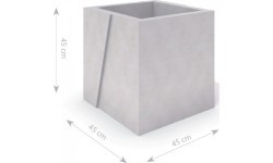 White Concrete Planter Inter-Play Deco 01