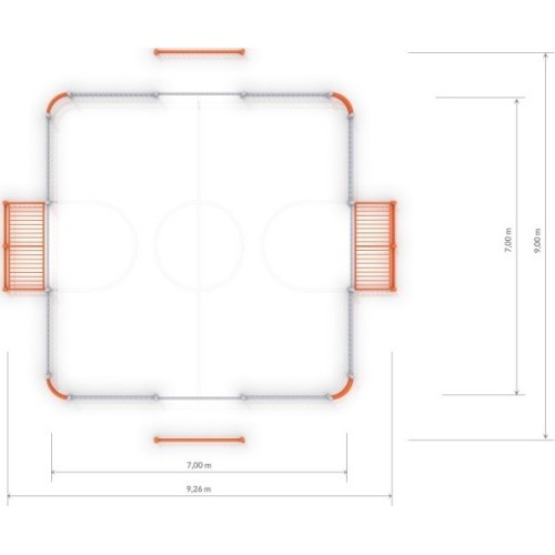 Футбольные ворота Inter-Play 1 (7x7 м)