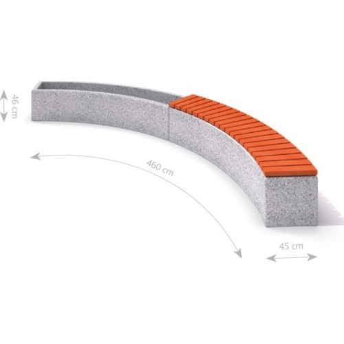 Concrete Planter Set with Bench Inter-Play 04