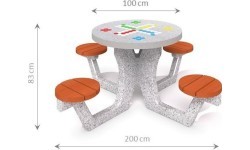 Betoninis stalas žaidimui Ludo Inter-Play 03