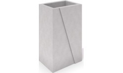 White Concrete Planter Inter-Play Deco 02