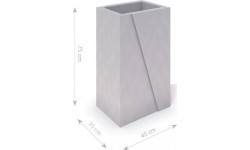 Baltas betoninis vazonas Inter-Play Deco 02