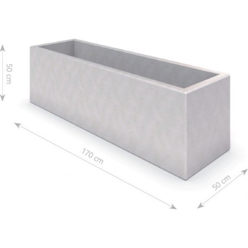 Baltas betoninis vazonas Inter-Play Deco 04