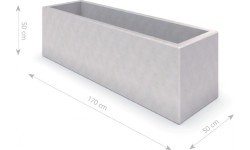 White Concrete Planter Inter-Play Deco 04