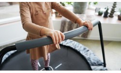 EXIT Tiggy junior trampoline with bar ø140cm - black/grey