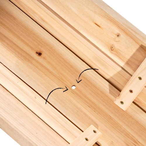 EXIT Aksent Trapezium Raised bed M Table planter Freestanding Wood Grey Outdoor