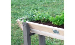 EXIT Aksent Trapezium Raised bed M Table planter Freestanding Wood Grey Outdoor