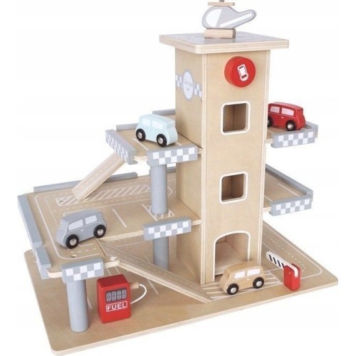 Medinis trijų aukštų garažas Ecotoys