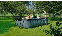 EXIT Wood pool 540x250x122cm with filter pump - brown
