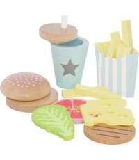 Деревянный игровой набор бургер JaBaDaBaDo Burger Meal