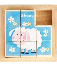 Educational Wooden Blocks Puzzle Ecotoys Zoo