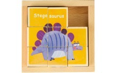 Educational Wooden Blocks Puzzle Ecotoys Dino
