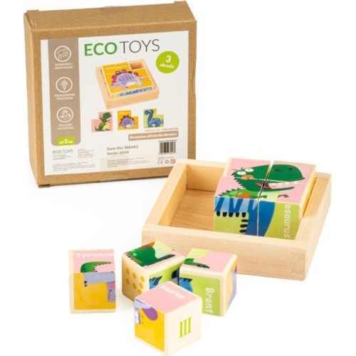 Educational Wooden Blocks Puzzle Ecotoys Dino