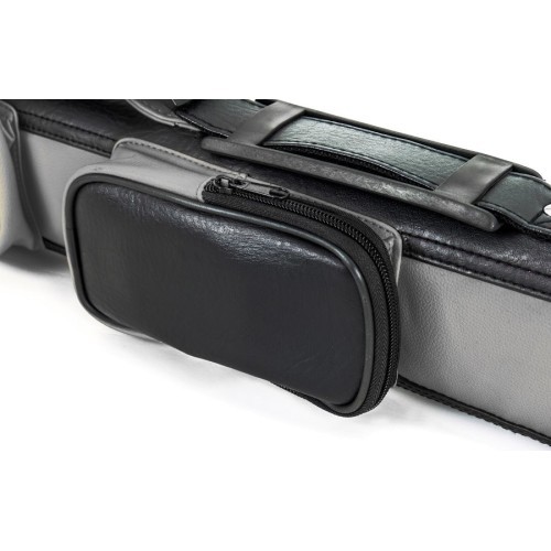 Billiard Cue Hard Case Royal III RO3-2, grey-black,for 2 Butts/2 shafts