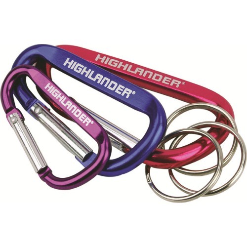 Carabiners and Rings Highlander, 3 Pcs