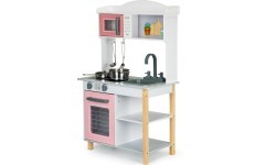 Medinė virtuvėlė su metaliniais aksesuarais Ecotoys