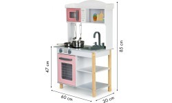 Medinė virtuvėlė su metaliniais aksesuarais Ecotoys