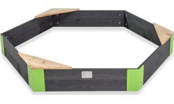 Aksent wooden sandpits hexagon 160x140cm