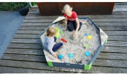 Aksent wooden sandpits hexagon 160x140cm