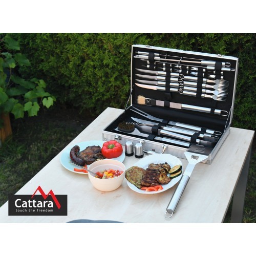 Barbecue Tools Set Cattara - 30pcs, Aluminium Case