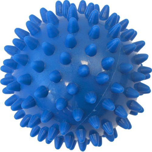 Masažo kamuoliukas Yate Spiky, 9 cm, mėlynas
