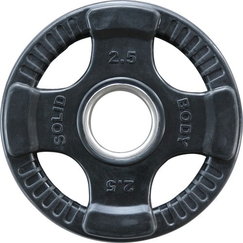 Body-Solid guminiai olimpiniai svoriai su 4 rankenomis ORTK, 2,5 kg