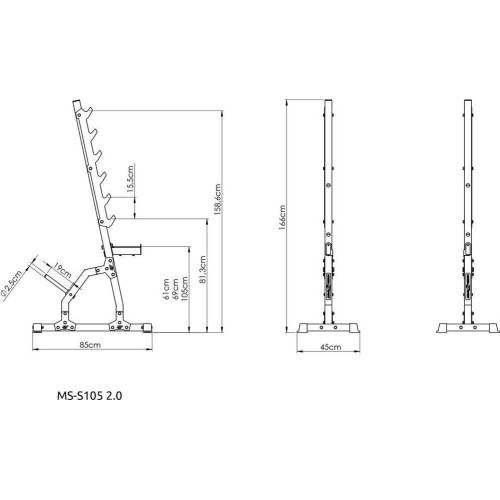 Многоуровневые стойки (2 шт.) MS-S105 2.0 - Marbo Sport