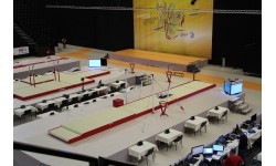 Varžybinės asimetriškos sijos RIO – standartinis lynas, natūralaus pluošto rankena, FIG patvirtinta