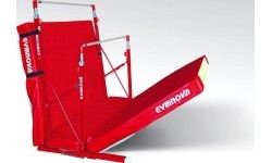COMPACT ASYMMETRIC BARS - FIXED FEET - WITH TRANSPORT TROLLEY AND FOLDING MAT