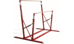 COMPACT ASYMMETRIC BARS - FIXED FEET - WITH TRANSPORT TROLLEY AND FOLDING MAT