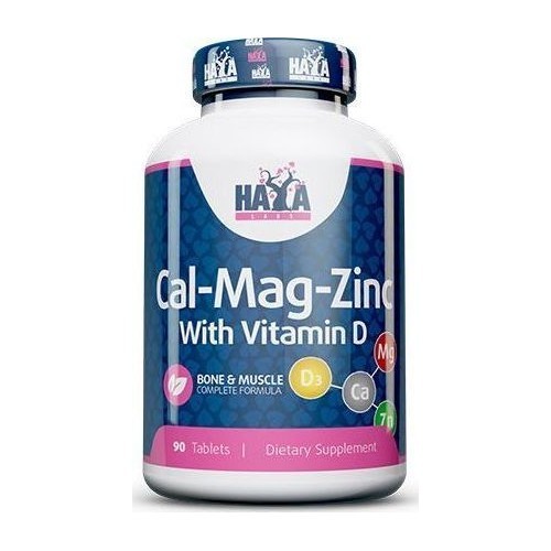 Haya Labs kalcio, magnio ir cinko kompleksas su vitaminu D, 90 tab.