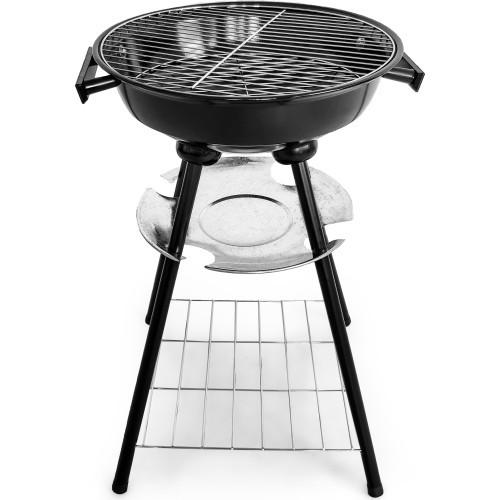 Garden grill with lid and ash pan