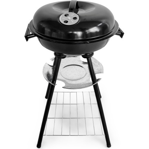 Garden grill with lid and ash pan