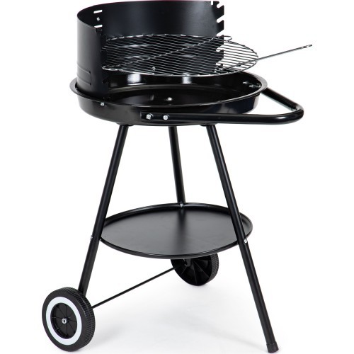 Garden grill round grate with adjustable grate height