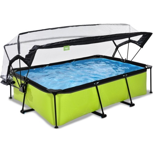 EXIT Lime pool 220x150x65cm with dome and filter pump - green