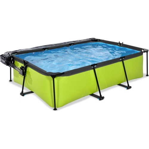 Бассейн EXIT Lime 220x150x65 см с куполом и фильтр-насосом – зелёный