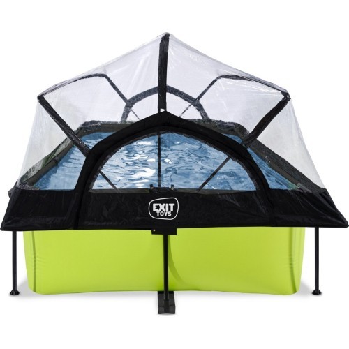 Бассейн EXIT Lime 220x150x65 см с куполом и фильтр-насосом – зелёный
